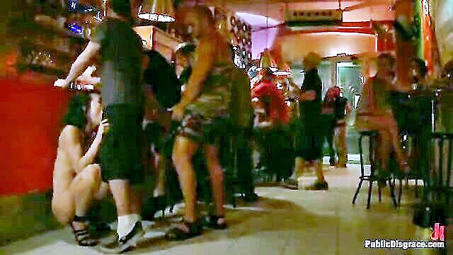 big tits, busty, anal - girl in public bdsm shoot