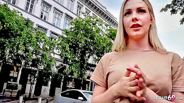Angie - german scout foto model angie pickup and raw fuck at street casting job German Scout