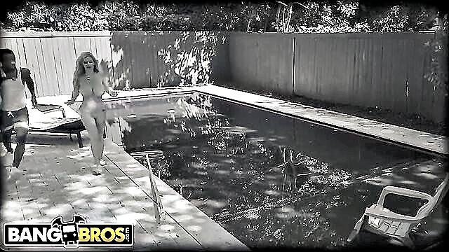 big tits, big black dick, big booty - pool girl big tits babe