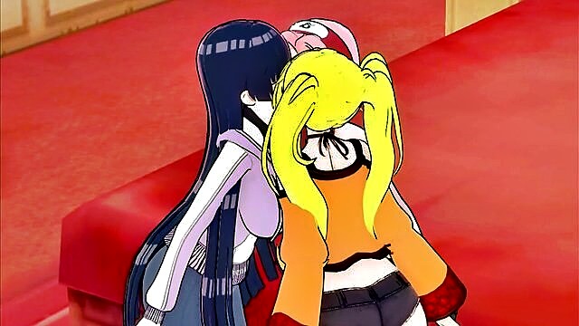 lesbian, hentai, threesome - naruto lesbian threesome