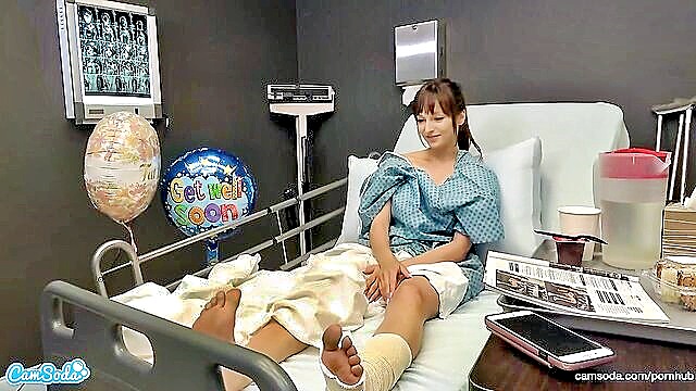 big tits, public, cumshot - hospital public sex