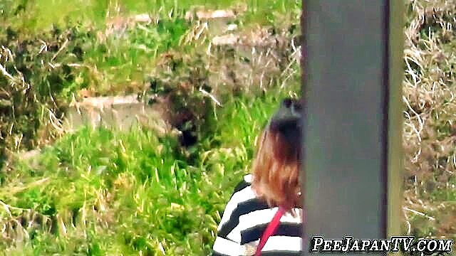 piss, pee, pissing - asian teen in public toilet