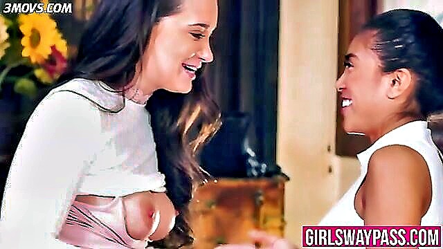 Gia Paige, Ember Snow - scissoring with gia and ember Girlsway