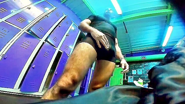 big cock, amateur, daddy - handsfree gym daddy