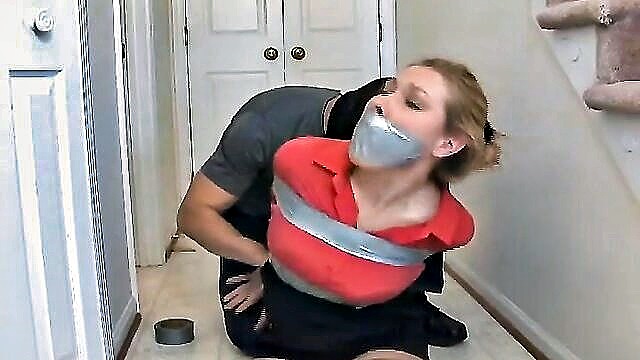 shirt, bondage, red - redshirt babe
