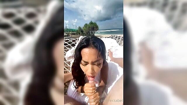 asian, amateur, blowjob - asian beauty giving a blowjob in a hammock