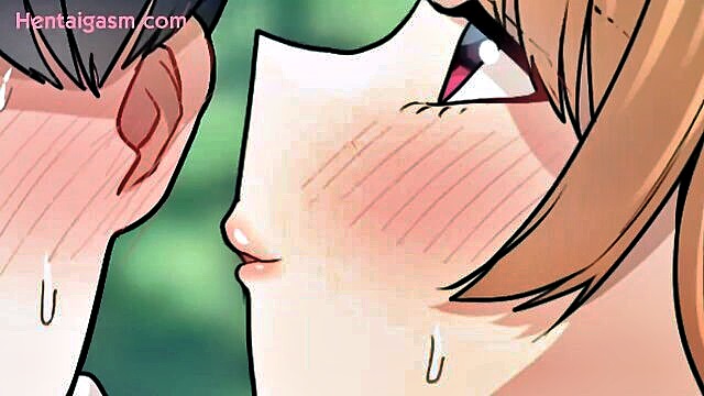 blowjob, hentai, brunette - brunette hentai babe gives blowjob in erotic video
