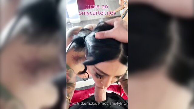 big tits, big ass, onlyfans - brittanys sloppy head and cumshot in homemade video