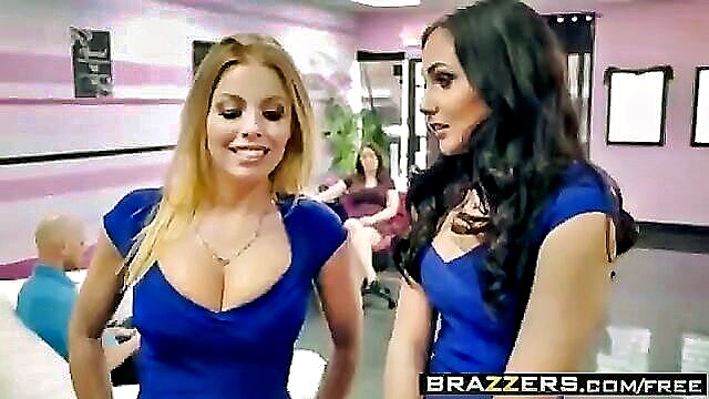 Ariana Marie, Britney - pornstars in stockings get facials in a hot scene Pornstars Like It Big