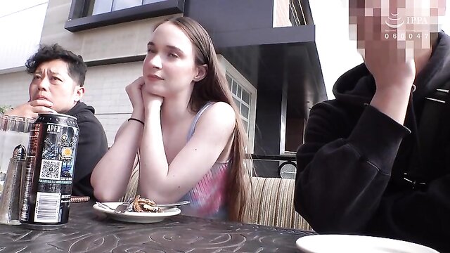 busty college student hazel enjoys a wild threesome with two japanese guys : Ts