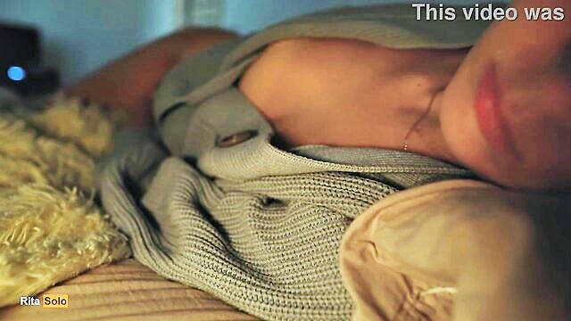 Rita Solo - the beauty woke up from an erotic dream and began to caress herself 4k video Rita Solo