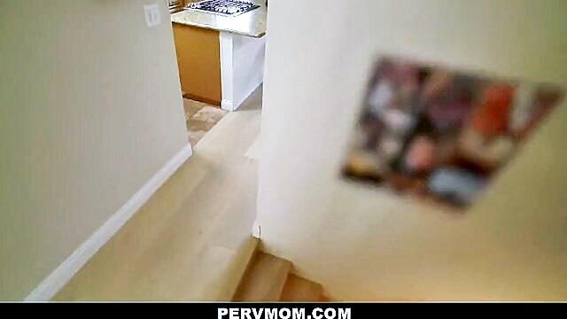 step son, milf, step mom - amateur blonde mom and stepson in voyeuristic video