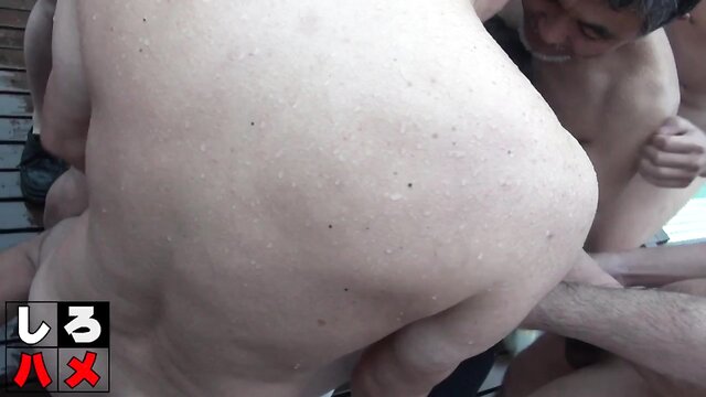 japanese group sex with creampie finish : Gangbang Creampie