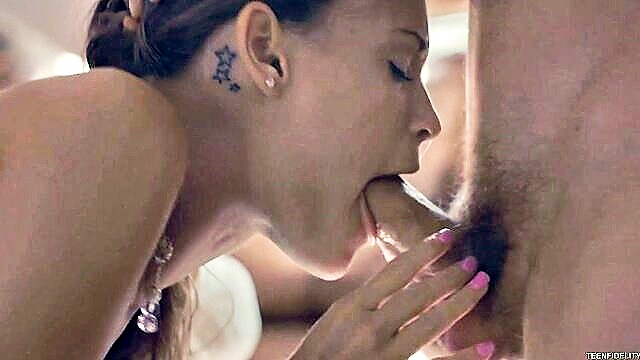 Kacy Lane - young brunette teenie enjoys internal massage and cumshot Ts
