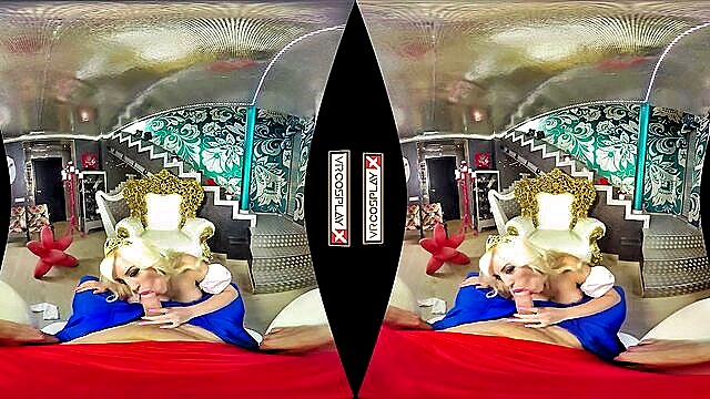 Blondie Fesser - vr 180 video busty blondies wild 3 on 1 encounter