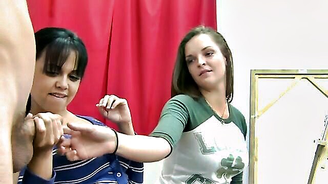 Abby Darling, Ada Sanchez - art class with a kinky twist abby darlings handjob and blowjob cumshots