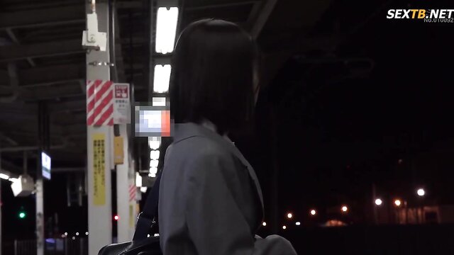 Asian Girl - asian beautys big tits and ass drive a student wild in a last train encounter evil