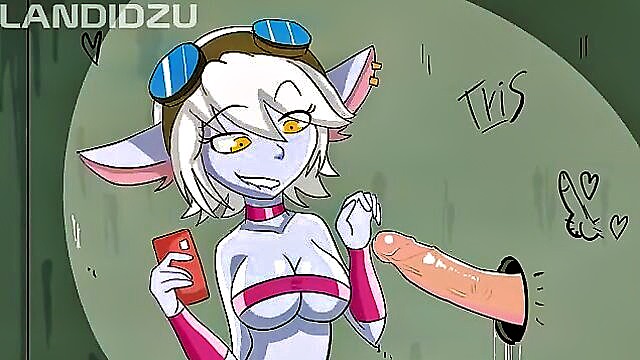 gloryhole, animated, toon - fap to yordle the 2d anal sensation in japanese anime