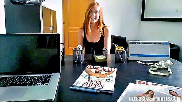 Linda Sweet - sex in the office with amateur redhead linda linda sweet