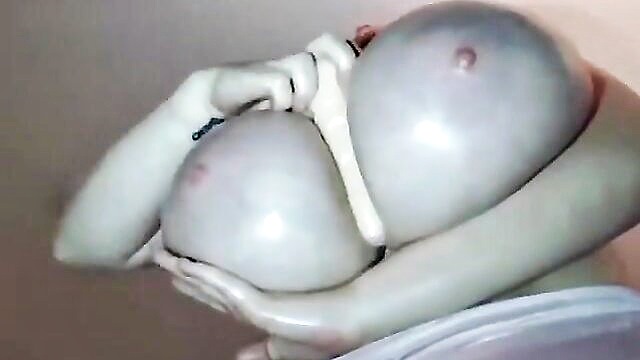 witness large breasts with a forward movement in this udders hanging video : zoey28