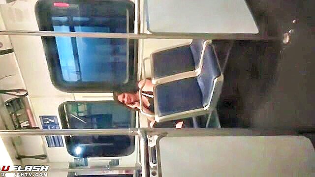 passenger enjoys voyeuristic pleasure through train window in xxx pro video : alberta84