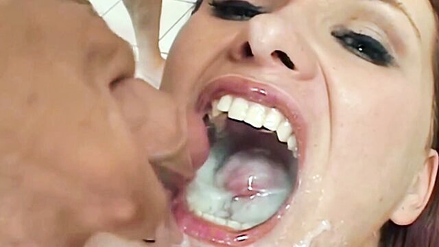 slow motion compilation of group sex swallowing and cumshots   watch now : casimer04