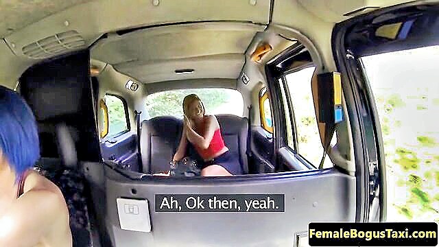 british female taxi driver experiences public lesbian sex with squirting : f4k3hubb3r